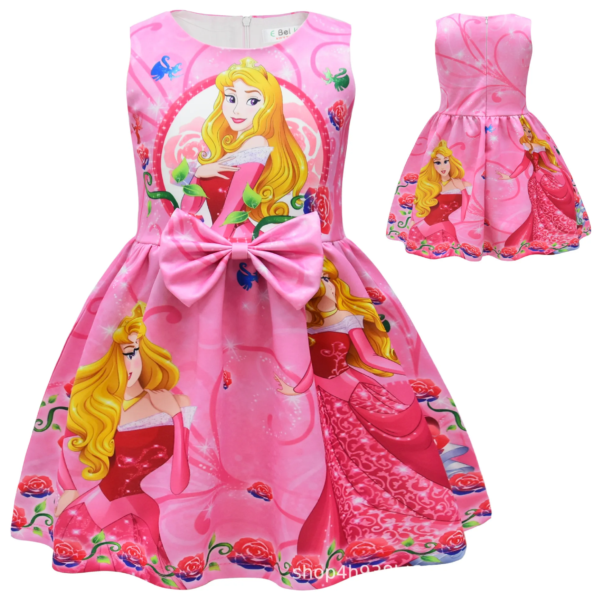 2024 Children\'s Castle Snow White Cinderella Rapunzel Girl Princess Dress Children\'s Clothing Kids Summer Dresses for Girls