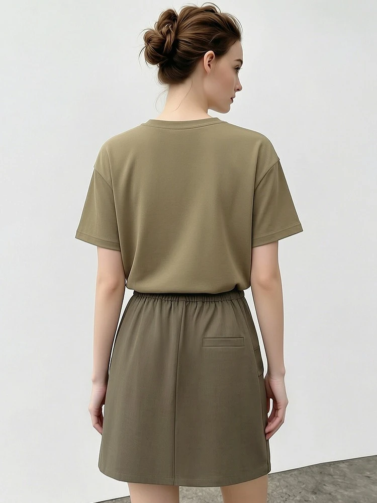 Amii Mini Skirt 2026 Summer New Belted Asymmetric A-Line Short Women's Skirt Office Casual Panel Design Woman Clothes 12622091