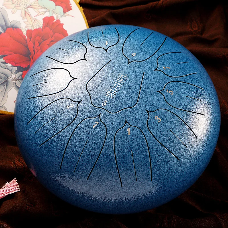 Hluru 12 Inch Glucophone Steel Tongue Drum 11 13 Notes C Tone Music Drum Ethereal Drum Yoga Meditation Percussion Instrument