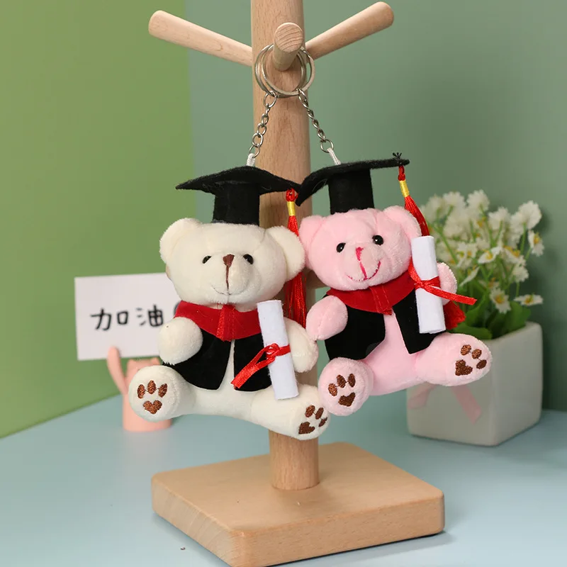 200pcs/lot Wholesale Bear Doll Pendant Graduation Plush Toy School Bag Keychain，Deposit First to Get Discount much