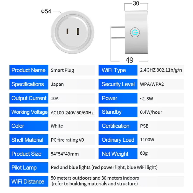 Tuya Zigbee Smart Plug 10A 16A Japan Plug Work with Alexa Google Assistant with Energy Monitor Timer Countdown App Control Group - view 6