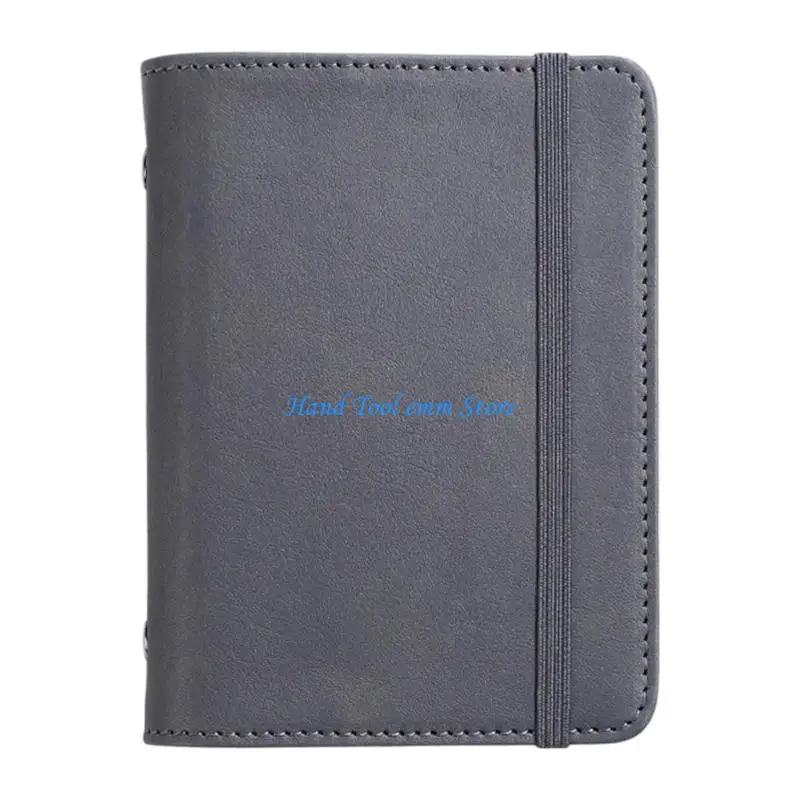 H37F Pocket Size Binder Journal With 80 Sheets And Elastic Strap Closure For Planning