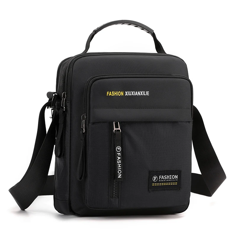 メンズナイロンショルダーバッグ,防水クロスオーバーバッグ,ビジネスバッグ,新しいファッション,2024