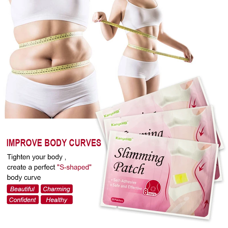 10Pcs=1Bag Slimming Patch Body Slim Fat Burning Plaster Thigh Belly Hip Slimming Weight Lose Sticker Fat Burner Weight Loss W003