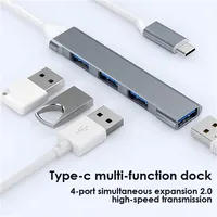 4 in 1 Type C To USB 3.0 HUB High Speed Multi Ports Splitter Adapter OTG For Huawei Xiaomi cellphone Macbook 15 Air Pro Notebook
