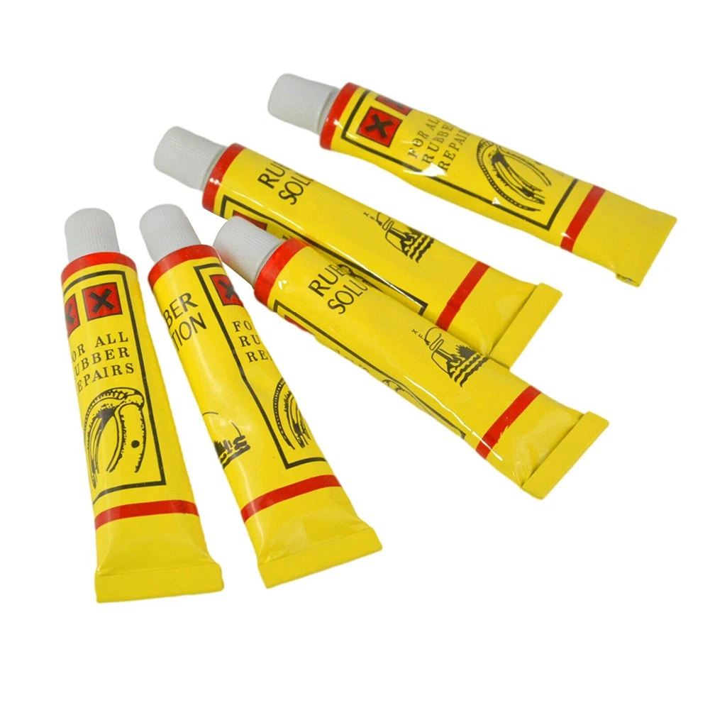 5X Universal  Bicycle Motorcycle Tire Tube Patching Glue Cement Adhesive Puncture Repair 6g Bike Tire Patching Repair Glues