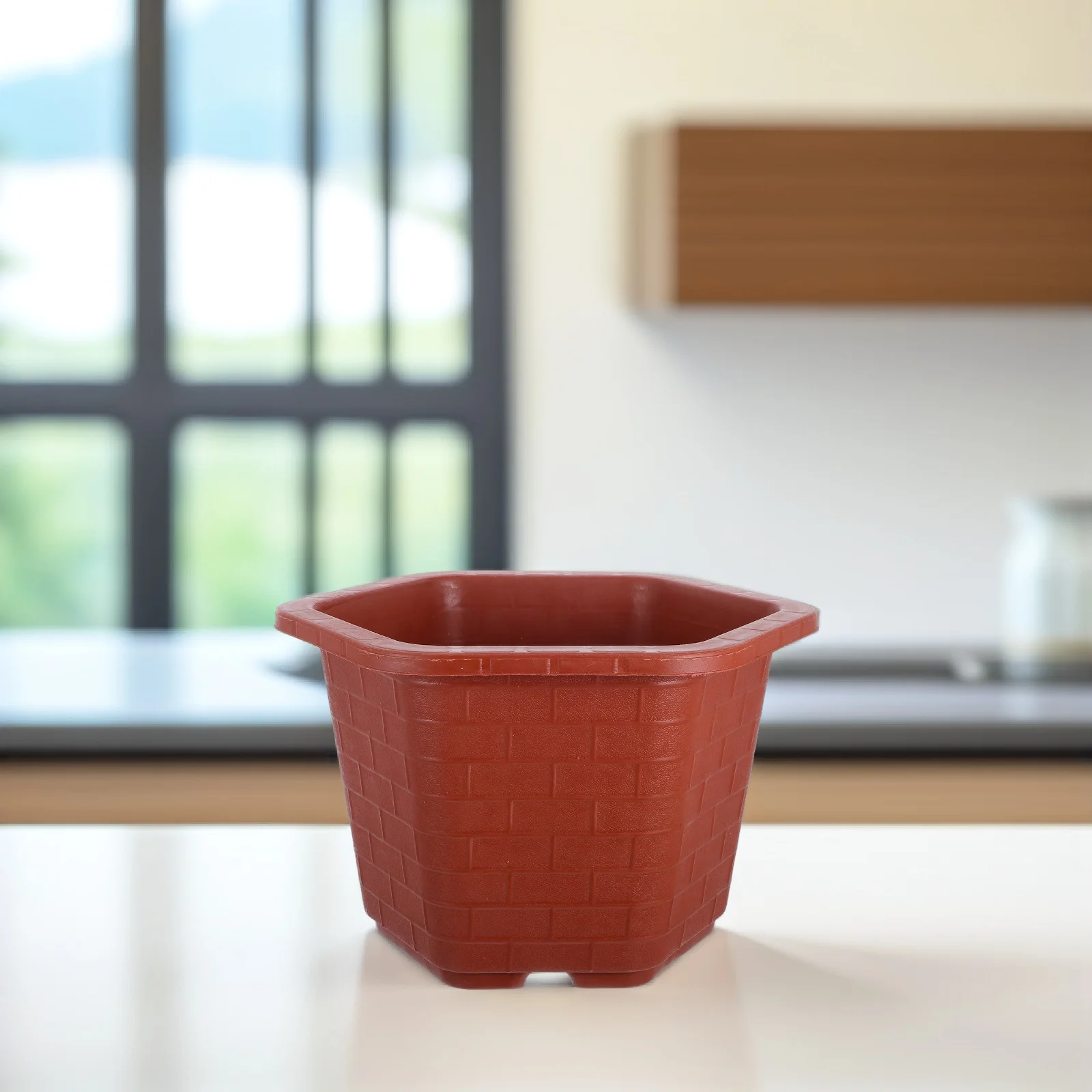 Hexagon Planter Nursery Pot Tall Tree Plastic Flower Plant Seedling Indoor Outdoor Garden Green Hexagonal Flower Pot