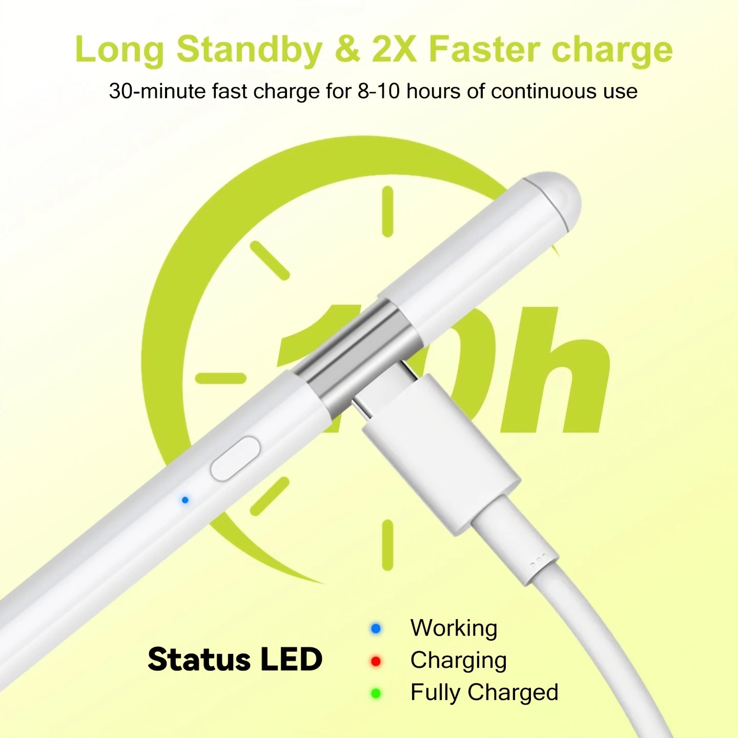 2026 Stylus For Apple Pencil 2025 iPad 11 M2 M3 Pro 13 11 M4 5/6/7/8/9/10th Gen Air3/4/5/6 Automatic Magnetic Suction Stylus Pen