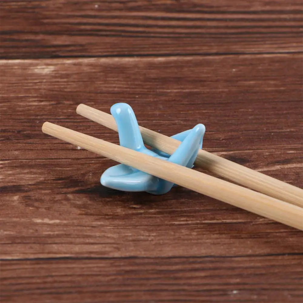 Porcelain Paper crane Fork Rack Rest Ceramic Chopsticks Holder Chopsticks Stand Tableware Chopsticks Spoon Rack