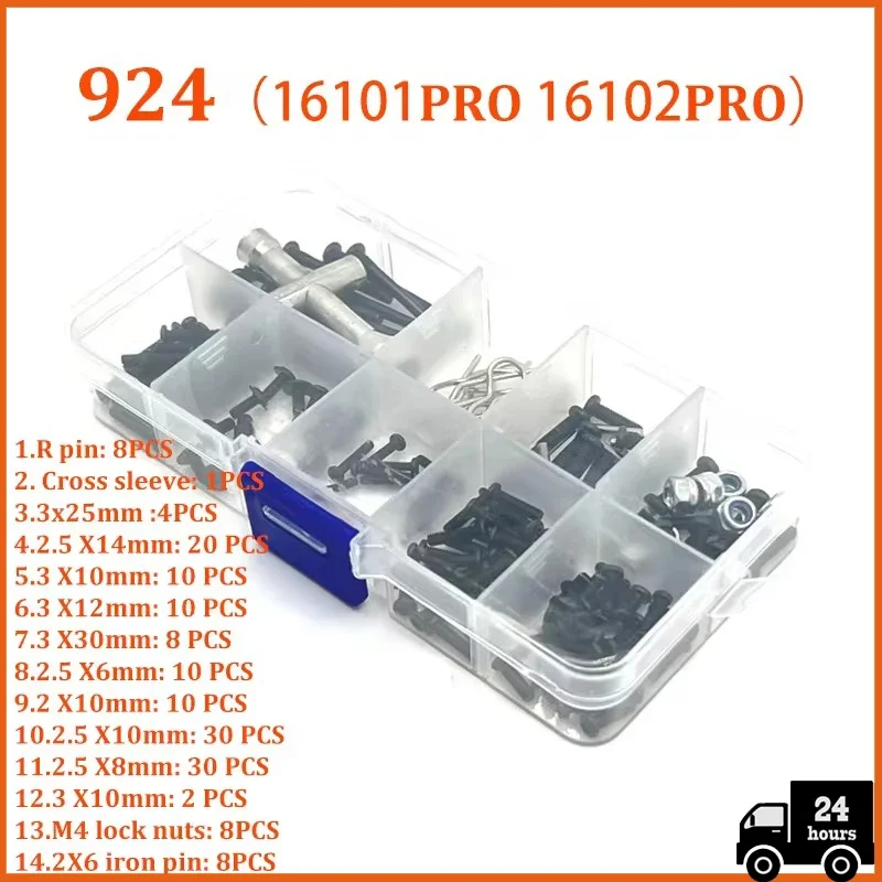 SCY 16101 PRO 16102 PRO RC Automotive Parts Turning Shaft Gear Bearing Pull Rod Steering Cup Swing Arm Motor Tire Screws