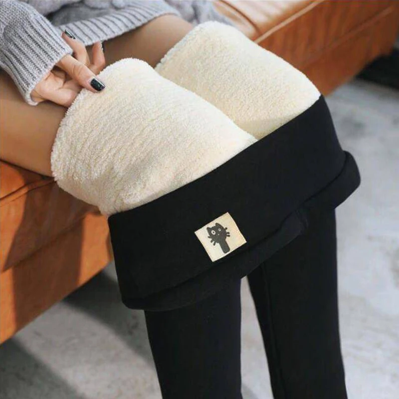 Mulheres sólido confortável elástico inverno leggings feminino velo forrado veludo manter quente calças de cintura alta leggings térmica mais tamanho