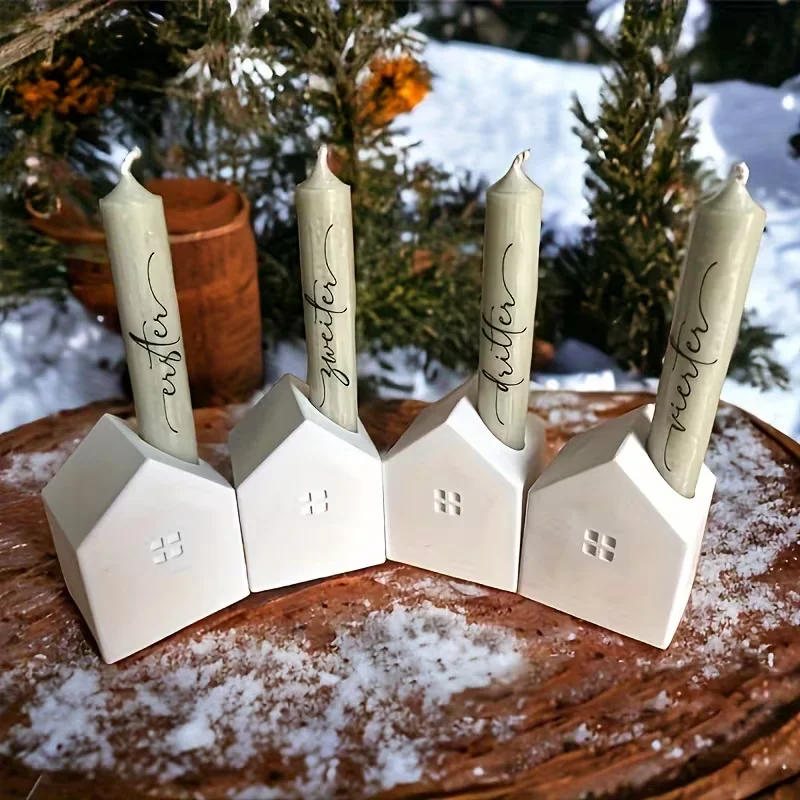 House Vase Silicone Mold DIY Concrete Flower Pot Mold Plaster Cement Pen Container Mold Candle Holder Mold for Home Decor Craft