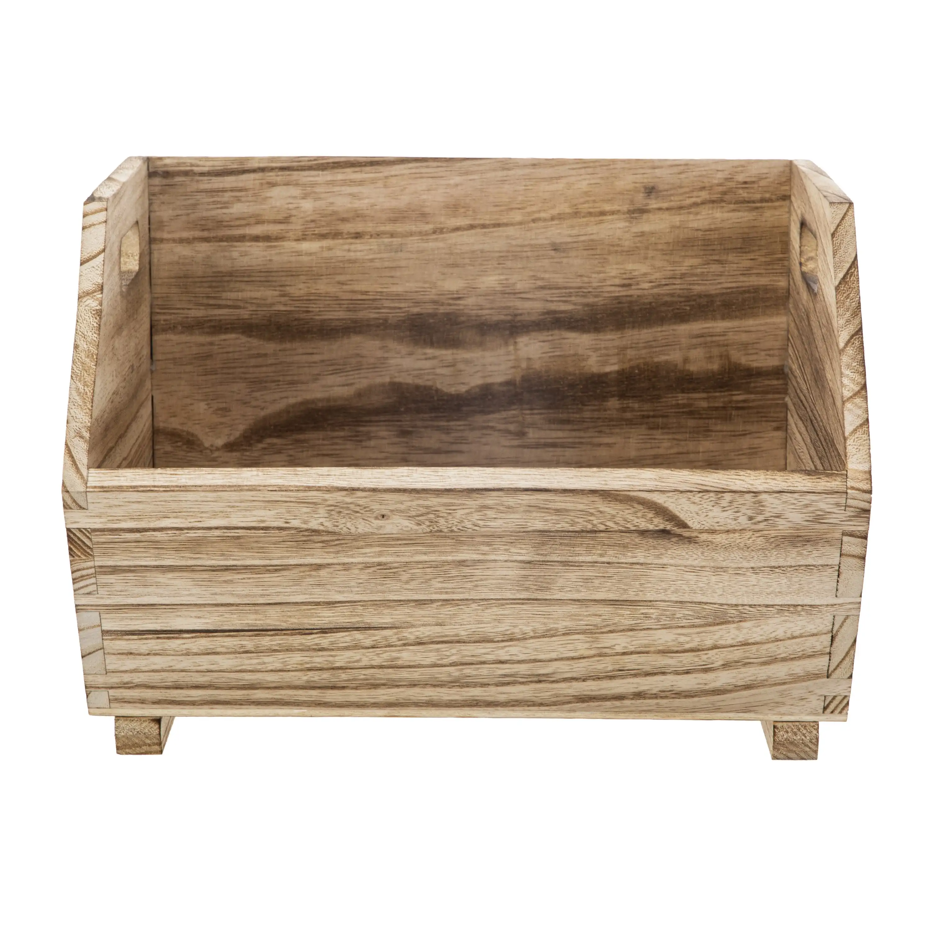 Adult Natural Wood Stacking Storage Bin Set 2-Piece