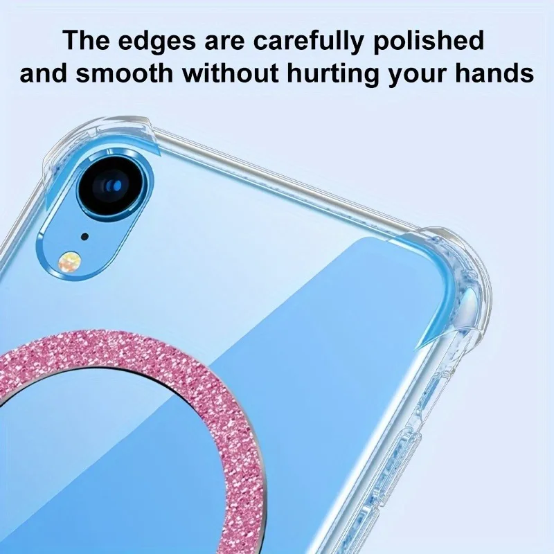 1-2 шт. блестящая металлическая наклейка для мобильного телефона, железная пластина для Magsafe, аксессуары для умных телефонов с беспроводной зарядкой для iPhone 17 16 15