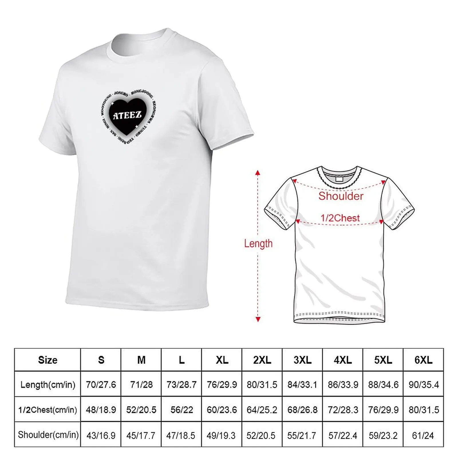 ATEEZ Tシャツ プリント入りTシャツ メンズTシャツ コットンTシャツ 男性用 100%コットンTシャツ