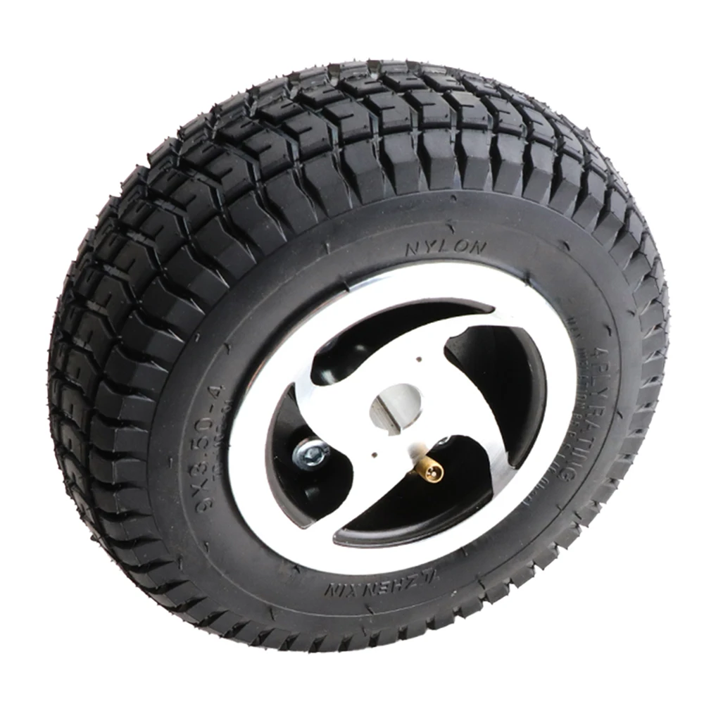 9x3.50-4 Pneumatic Tire 9 Inch Wheel with Alloy Hub for Scooters Elderly Electric Tricycle Skateboards Tyre Wheel Parts
