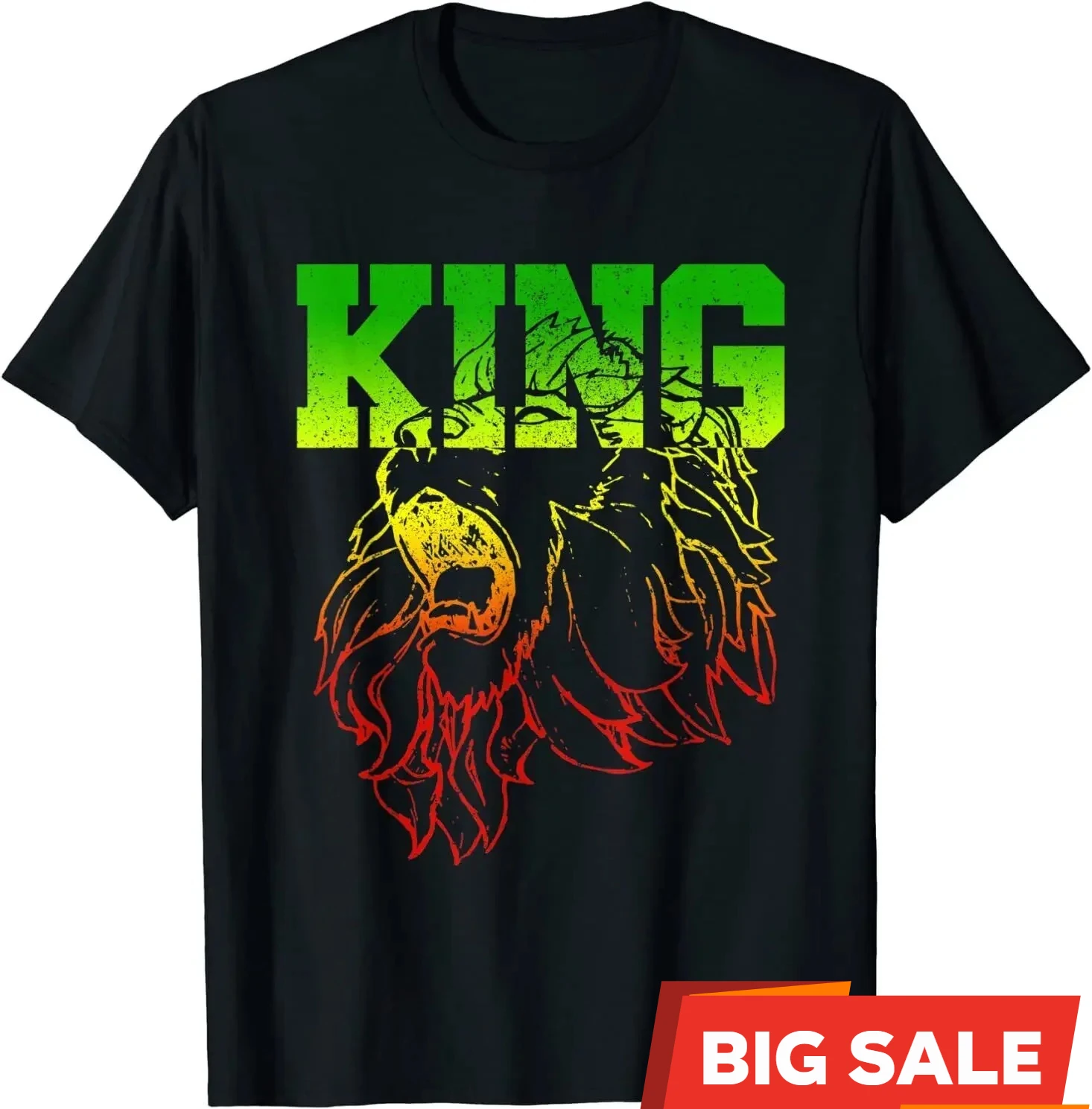 Lion of Judah Reggae Music Rasta T-Shirt 100% Cotton O-Neck Summer Short Sleeve Casual Mens T-shirt Size S-3XL
