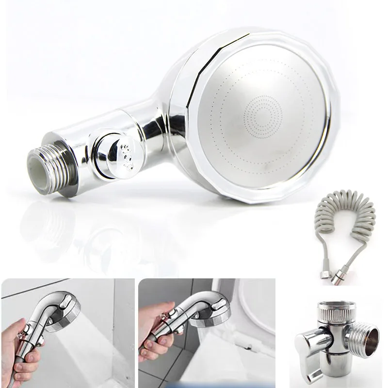 

silver small ABS Barber Salon Shower Head Nozzle Sprinkler Hair Washing Clean Hairdressing For Barbershop pet Shampoo Bed Parts