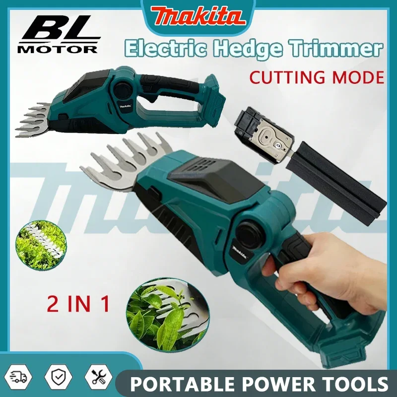 

Аккумуляторный электрический кусторез и ножницы для живой изгороди Makita 2-в-1, перезаряжаемый ручной инструмент для садоводства и ландшафтного дизайна