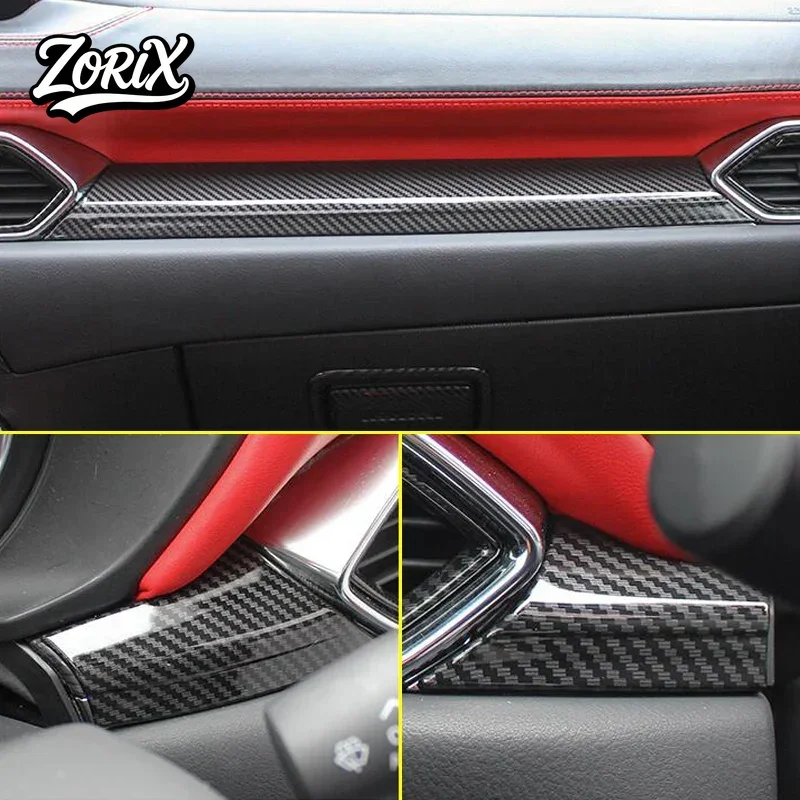 For Mazda CX-5 CX5 KF 2017-2025 Car Center Console Dashboard Strips Cover Trim StylingAccessories 3Pcs/Set Left Hand Drive