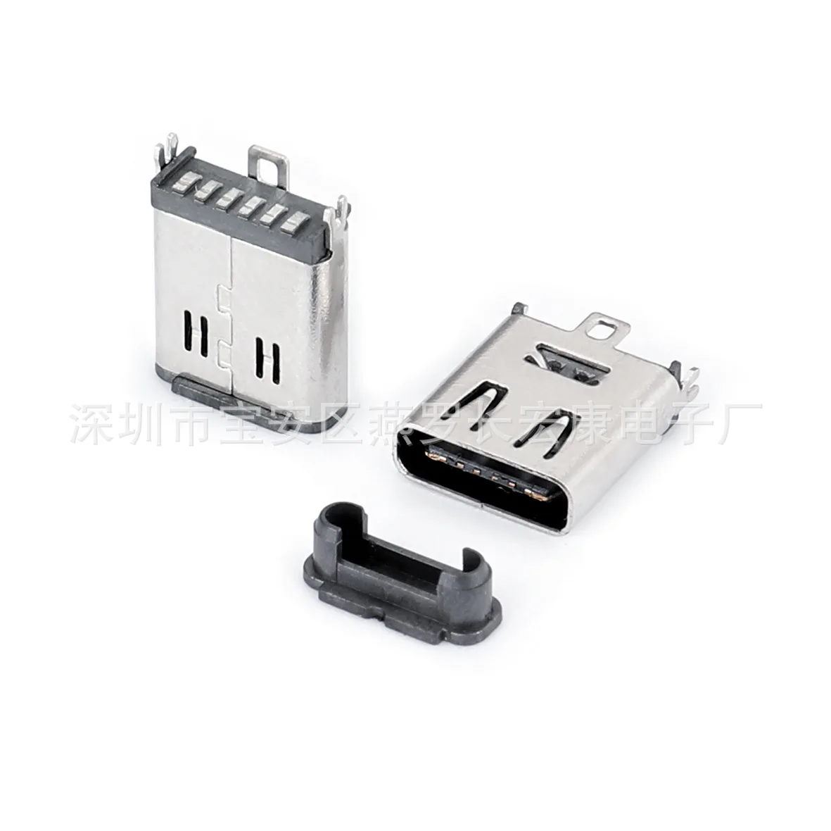 For vertical sticker type-c female seat 6pin vertical SMT single row H = 10.0/10 three-pin plug board, with shrapnel