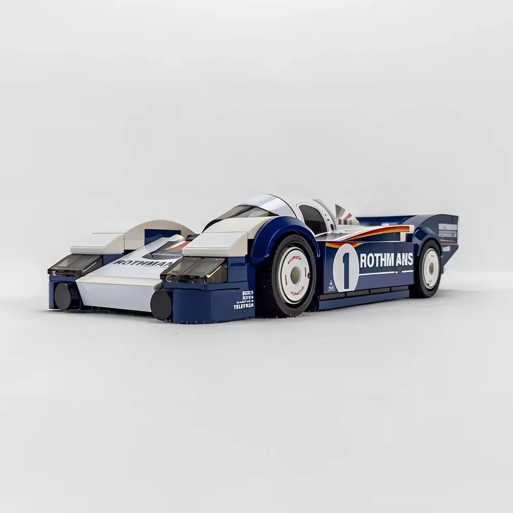 Paper blueprint MOC-114466 Speed ​​Model Racing Car 956 1982 Le Mans Building Block City Car Assembly DIY Boy's Toy Gift Set