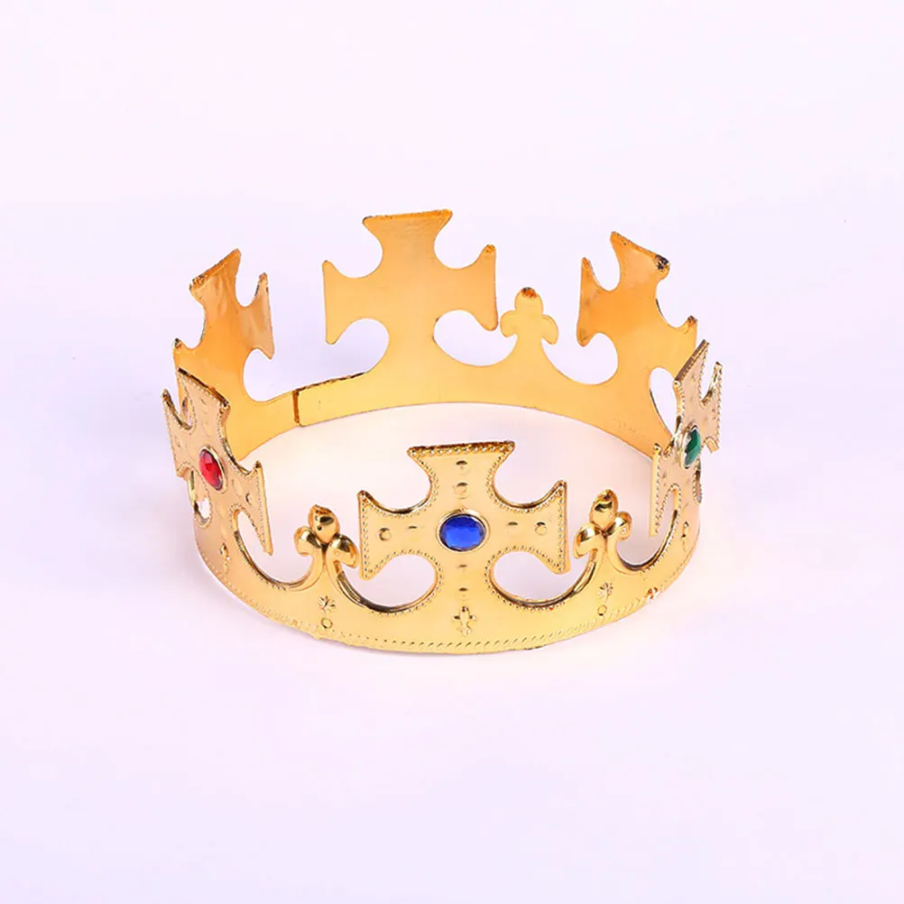 

3Pcs Kids Crown Golden Exquisite Headband Birthday Party Little Girl Tiara Party Hair Crown Headdress Elegant Style Headdress