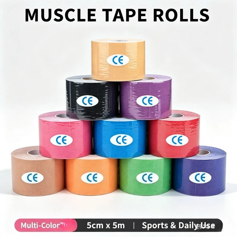 Sports Waterproof Kinesiology Tape Stickers Athletic Bandage Muscle Recovery Protector Strapping Pain Relief Tennis Gym