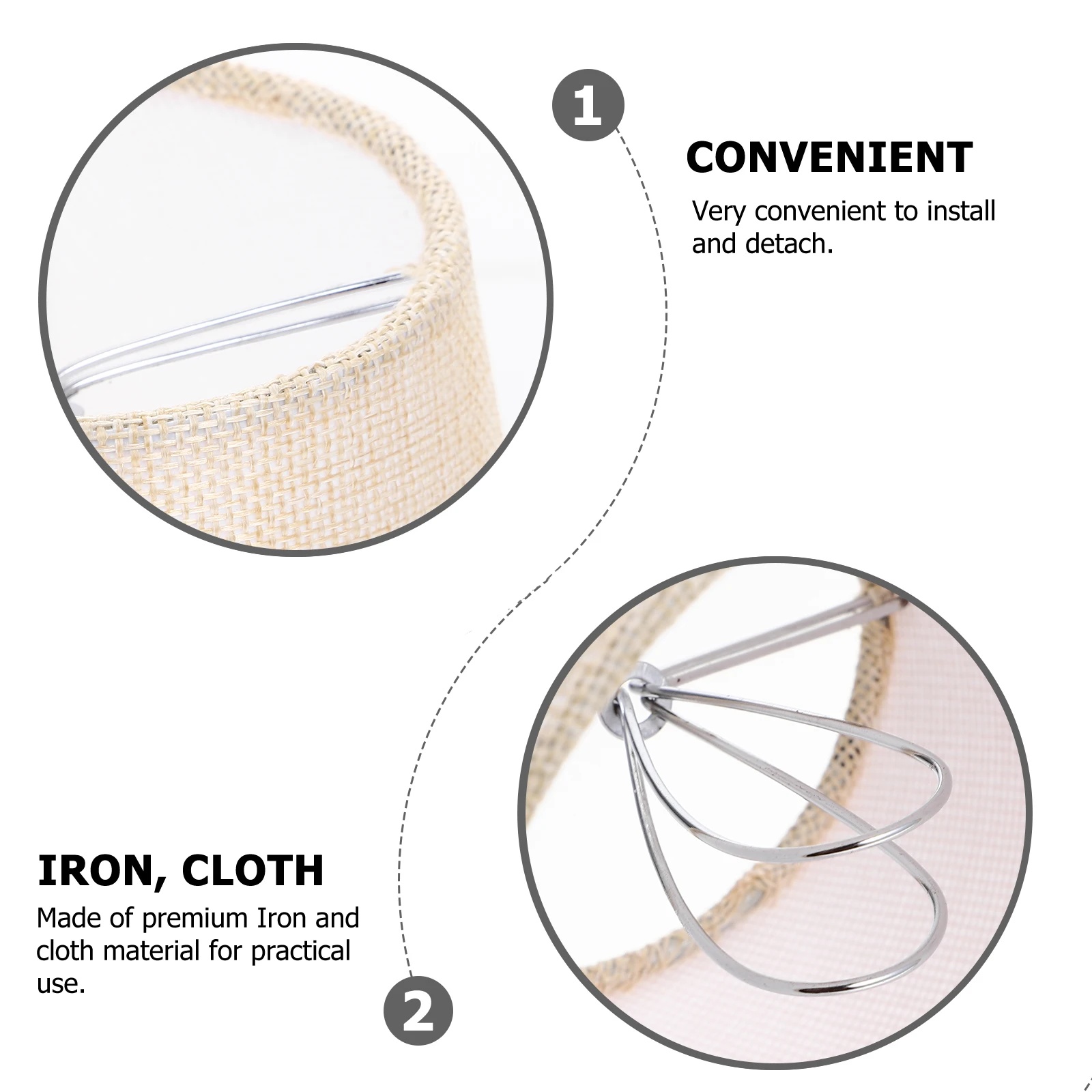 

2pcs Cloth Lamp Shade Clip On Bulb Replacement For Table Floor Wall Pendant Lamps Light Cover Lampshade For Living Room Bedroom