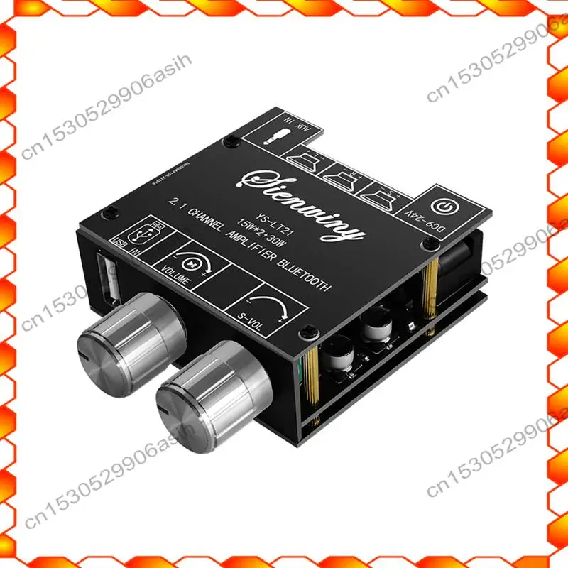 -AT52 YS-LT21 Scheda amplificatore Bluetooth a 2.1 canali 15W + 15W + 30W con manopola subwoofer Modulo audio encoder di regolazione DC9-24V