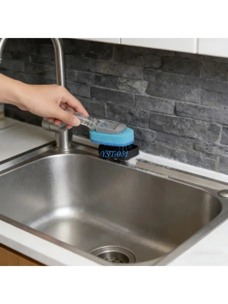 E15A Multipurpose Adhesive Sponges Holder Hygienic Kitchen Brush Rack for Household
