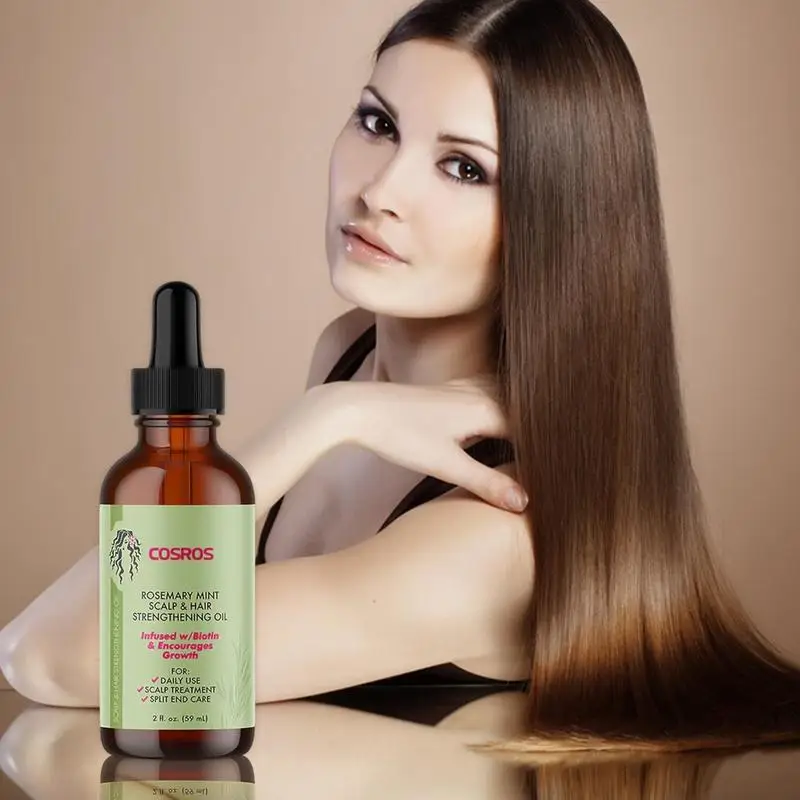 59ml Rosemary Hair Growth Oil Nourishing Scalp Strengthening Hair Oil Split Ends Repair Dry Organics Hair Repairing care