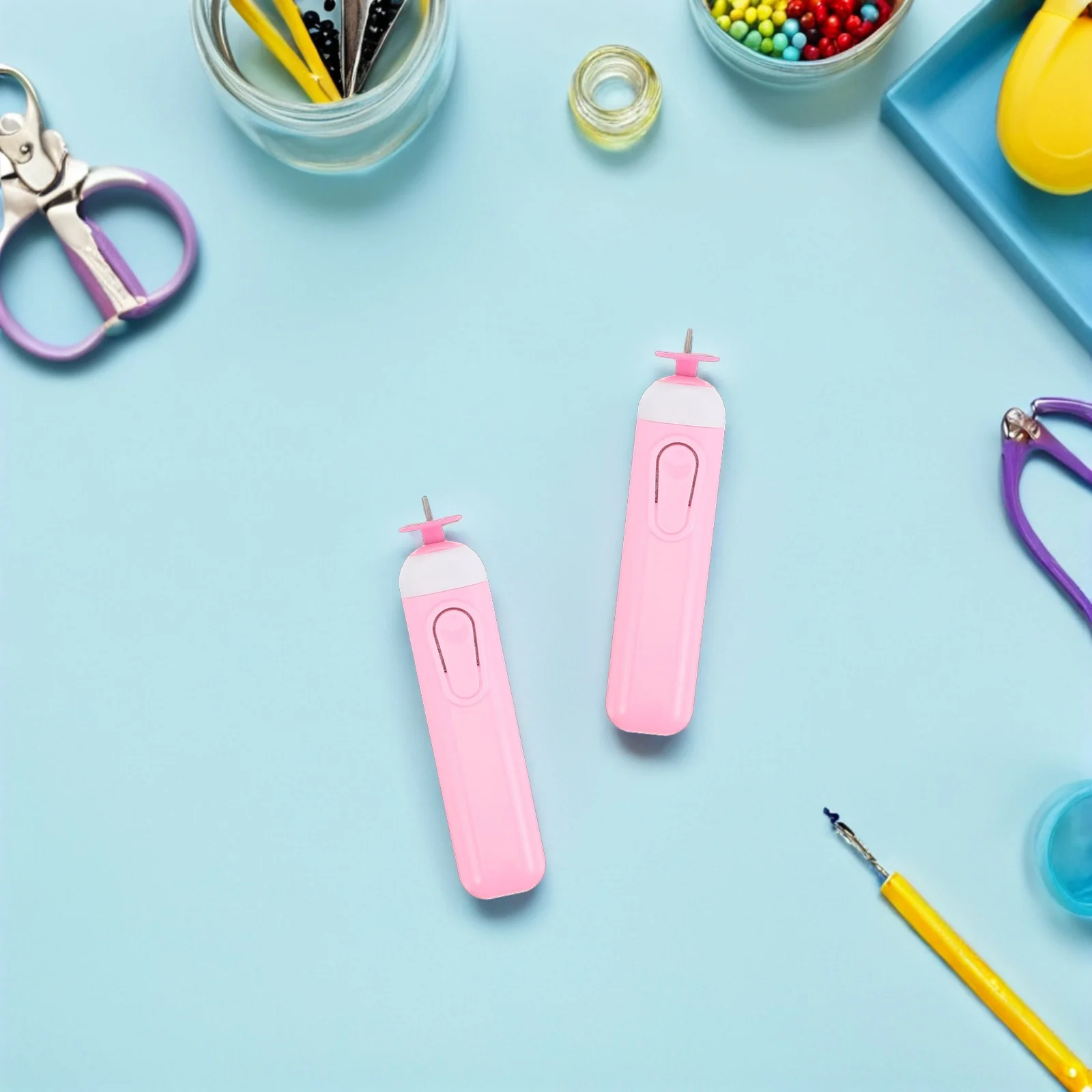 مجموعة أدوات أقلام اللف الكهربائية القوية وخفيفة الوزن مكونة من قطعتين لعشاق الأعمال الورقية والزهور والديكور