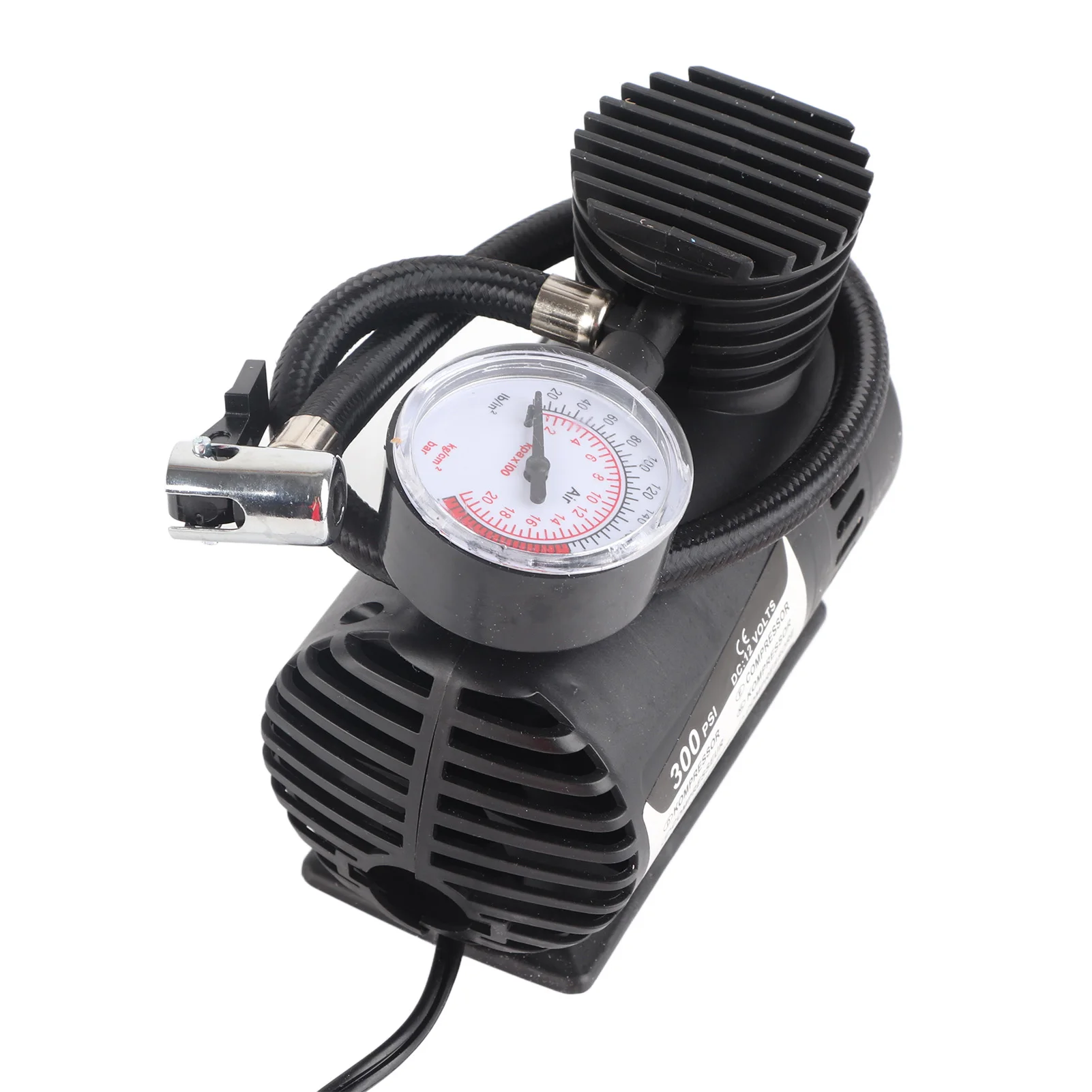 

Автомобильный воздушный насос с циферблатом, устойчивый к царапинам мини-портативный шинный насос для мотоцикла, лодки, 12 В, автомобильный насос для накачивания