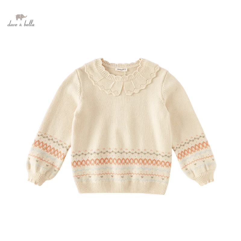 

Dave Bella 2023 New Autumn Winter Girls Children Top Knitted Sweater Pullover Fashion Casual Sweet Gentle Party DK4237900