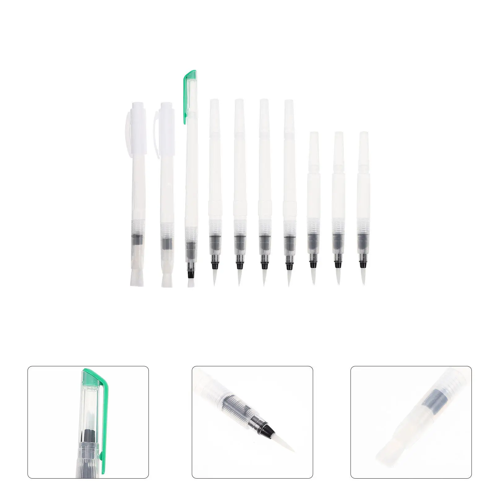 10pcs Portable Watercolor Brush Pens for Craft Painting, Art Student Drawing Tools, Smooth Ink, Water-Soluble