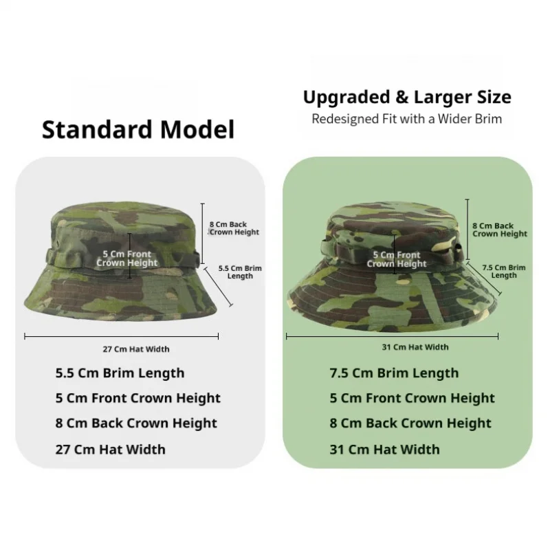 Camouflage Gen 2 Tactical Boonie Hat Sun Protection Round Br