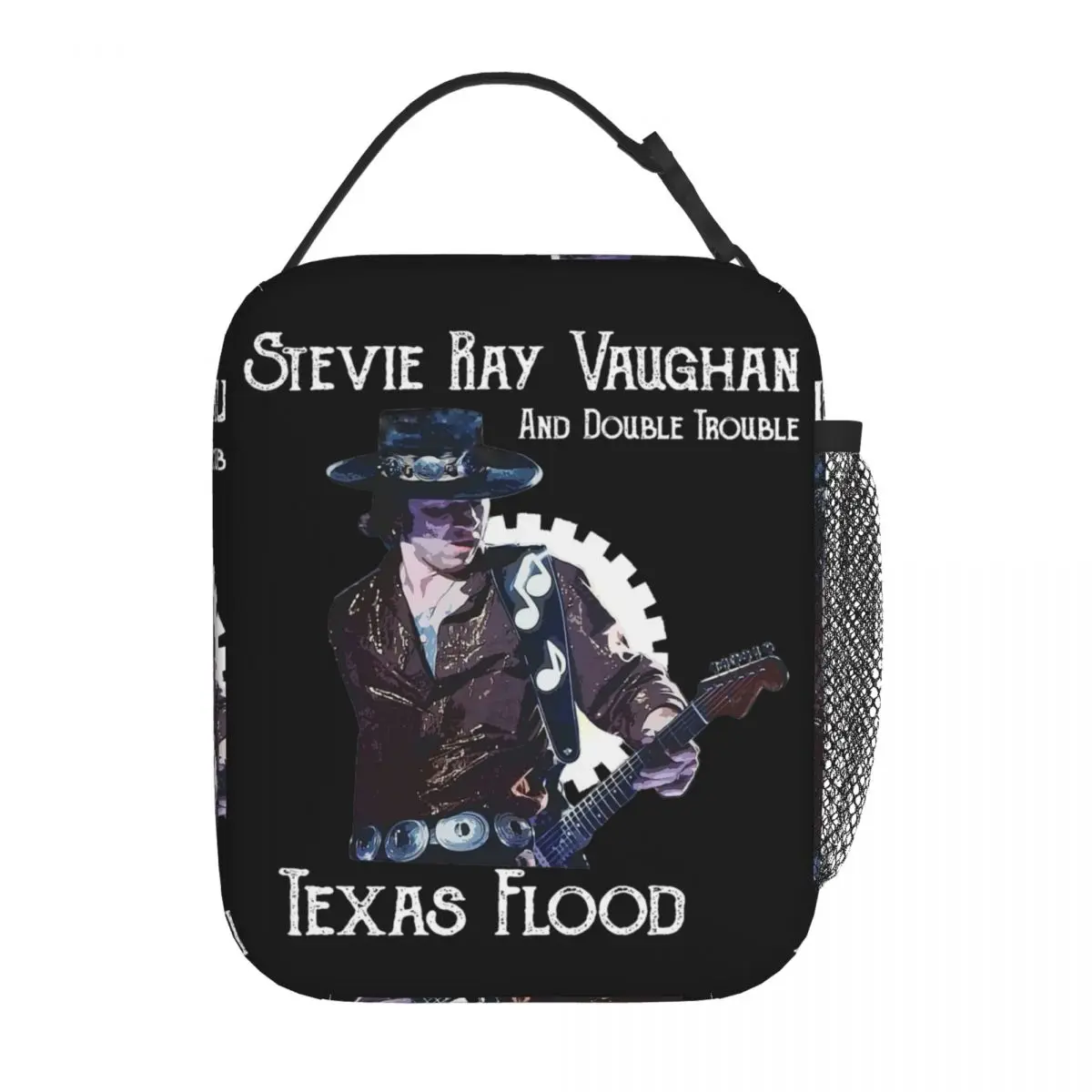 Stevie Ray Vaughan Texas Flood Thermal Insulated Lunch Bag for Travel Portable Food Bag Cooler Thermal Lunch Boxes