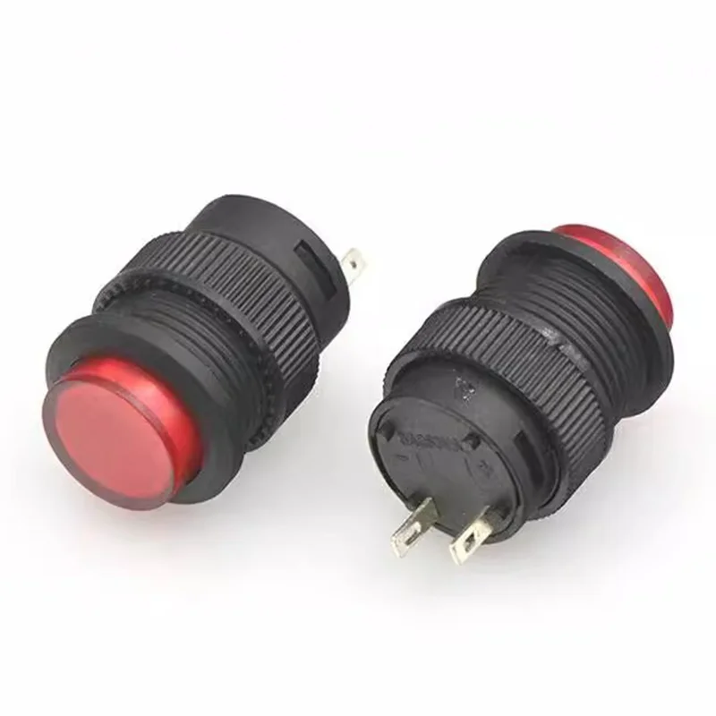 5/20/100PCS R16-503AD/R16-503BD Push Button Switch Jog Reset Self-Locking Switch Round 4 Pin 2 Pin 16MM With light LED 3V