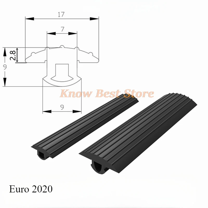 European Standard Aluminum Profile Parts Flat Seal Dustproof Bumper Strip  Anti-Slip Bar