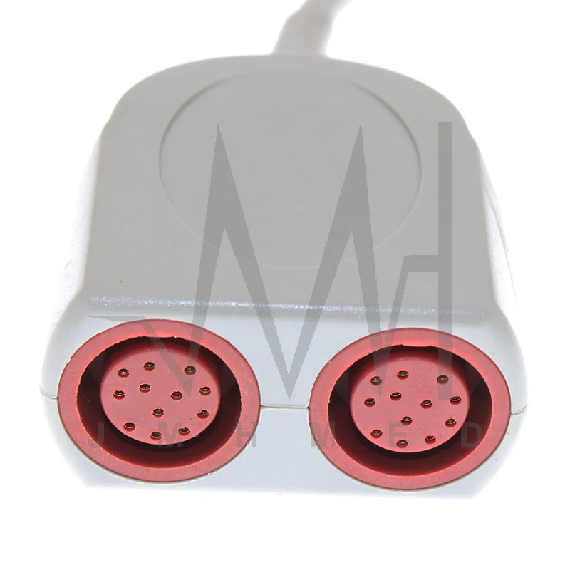 Compatible with Phlips 12Pin to Double 12Pin IBP Adapter Cable Invasive Blood Pressure Transducers Extension Line.