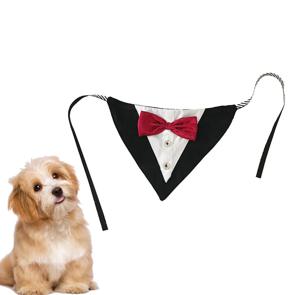 

Cat Drool Bib Pet Scarf For Dogs Adorable Triangle Pinafore Puppy Bib Fashionable Party Collar Bright Comfortable Safe Premium