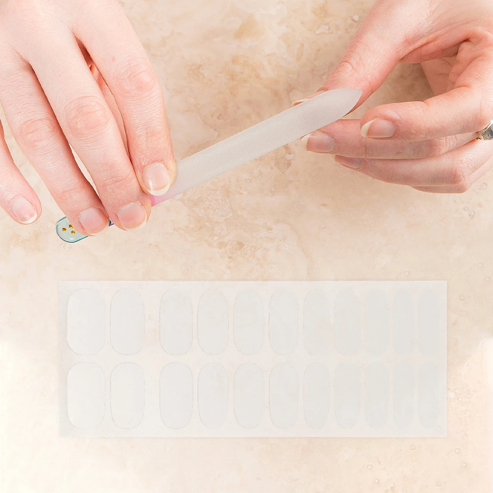 4 fogli Patch Gel Polish Strisce trasparenti Adesivi per manicure Protezione Accessori per manicure Copertura trasparente per donna