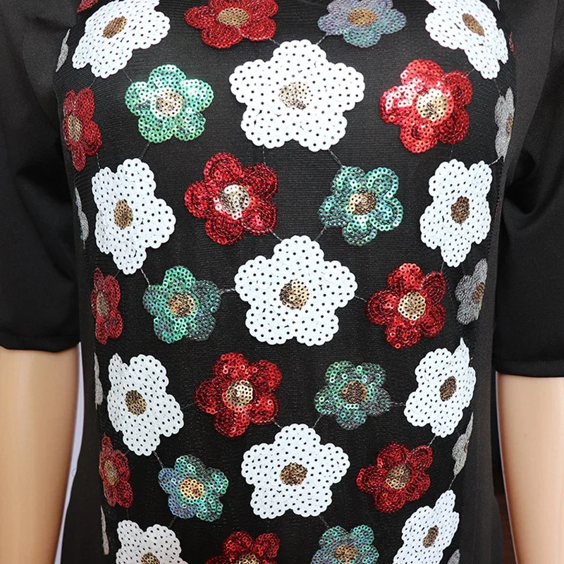 فستان جديد مطرز بالترتر على شكل زهرة للملابس التقليدية الأفريقية Dashiki للنساء عباية دبي قفطان مغربي قفطان قفطان #4