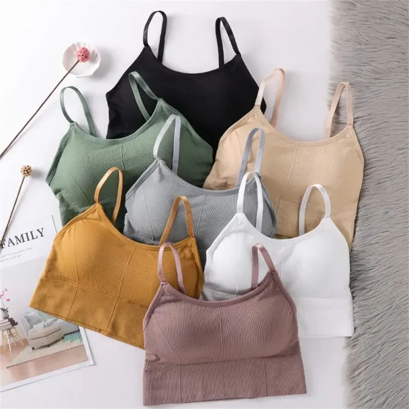 Reggiseno sportivo estivo donna Fitness Top reggiseno Yoga senza cuciture nero bianco Running Yoga Gym Crop Top donna Push Up reggiseno sportivo Top