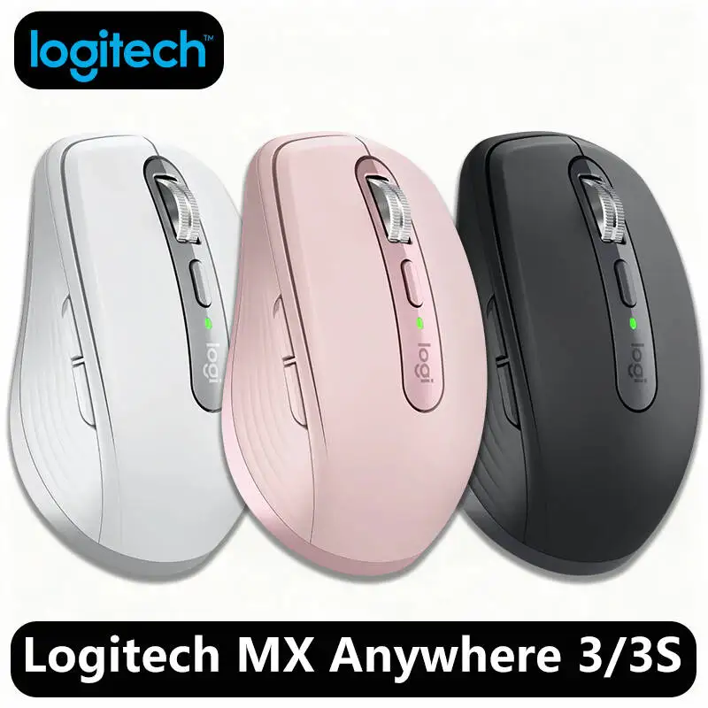 لوجيتك ماستر سيريز MX Anywhere 3S بلوتوث ماوس لاسلكي صامت صوت ناعم مكتب أنثى اللوحي