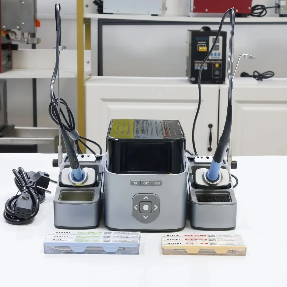 

T420D Soldering Dual-Station Smart Temperature Control with C245 C210 Handle Soldering Iron Tips Repair Tool