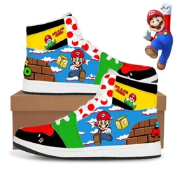 Super Marios Bros Anime scarpe per uomo donna Cartoon Cosplay Sneakers ragazzi ragazze High Top Fashion scarpe da corsa scarpe sportive per bambini