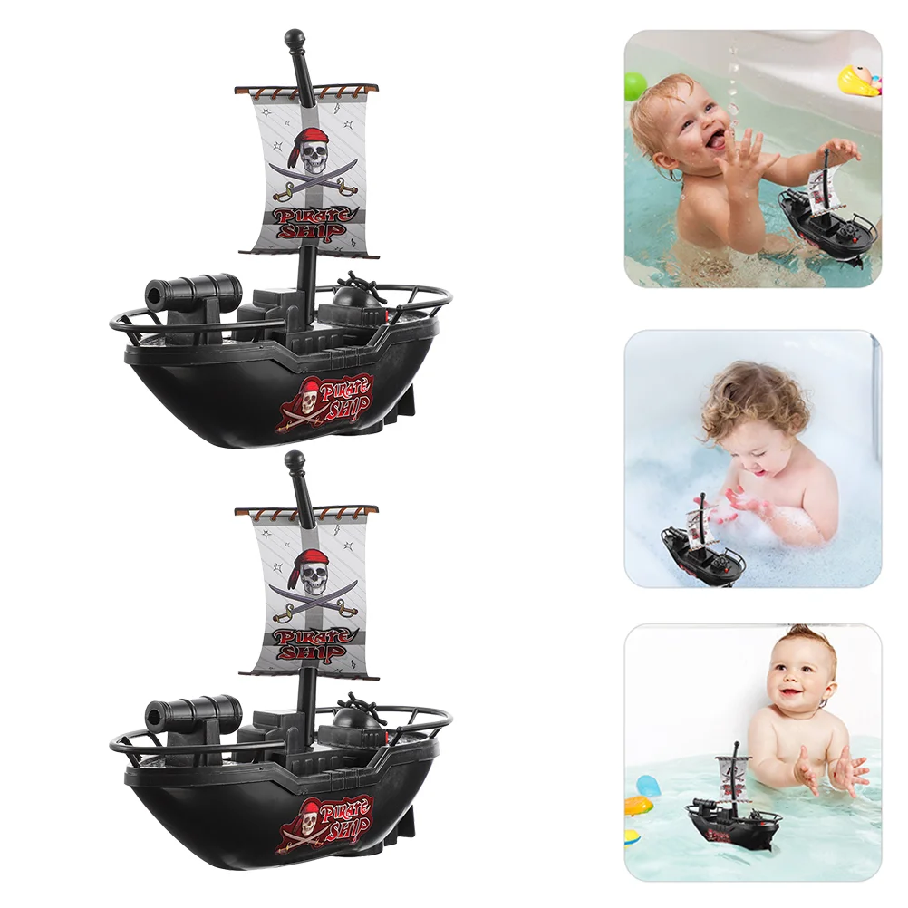 Barco de juguete, barco pirata, juguetes de agua, bañera infantil, barcos flotantes, modelos de piscina, ducha de verano, 2 uds.