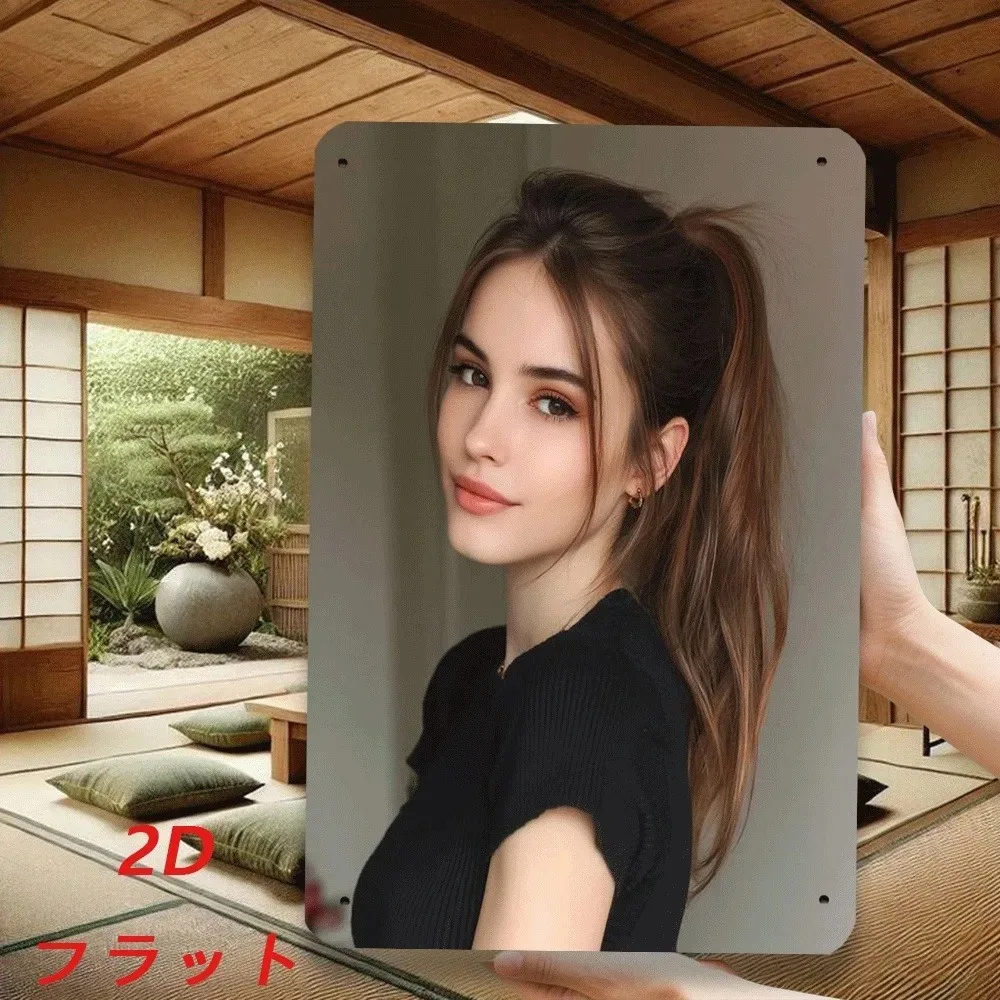 CIFbuy Customizable Vintage Wrought Iron Wall Sign,20x30cm 2D Flat Personalized Back View Tin Painting For Home Entryway Present